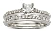 14K White Gold Diamond Wedding Set - 0.50 Ct.
