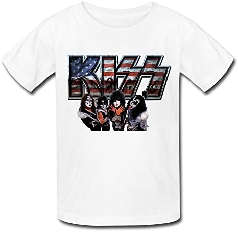 Kids White Big Boys' Girls' T Shirt Kiss Tour 2016 Concert