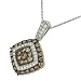 Pave and Champagne Diamond Pendant .75ct (Chain sep)