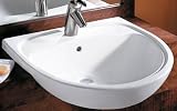 American Standard 9960.403 Mezzo Semi-Countertop Sink with Faucet Holes on 4" Centers, White
