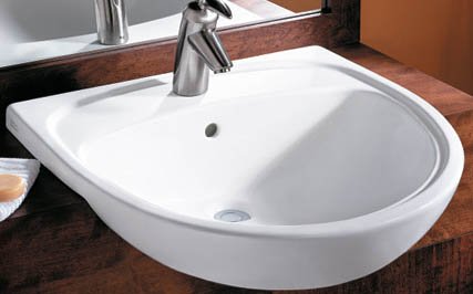 Mezzo Semi-Countertop Sink w/ 8" Centers - 9960.803
