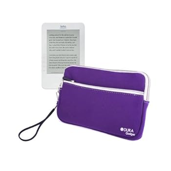 DURAGADGET Housse étui léger de protection en néoprène violet résistant à l'eau pour lecteur de livre électronique Kobo eReader Touch et Kobo Vox DURAGADGET Housse étui léger de protection en néoprène violet résistant à l'eau pour lecteur de livre électronique Kobo eReader Touch et Kobo Vox