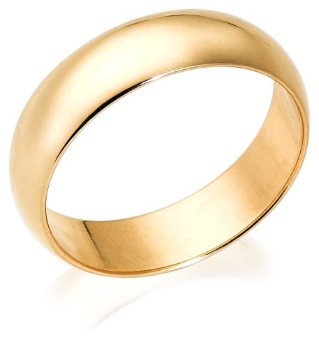 10k Yellow Gold 6mm Traditional Men's Wedding Band