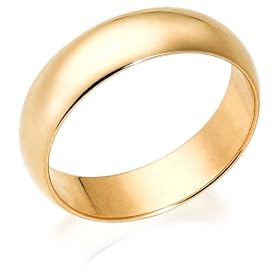 10k Yellow Gold 6mm Traditional Mens Wedding Band by Amazon.com Collection