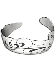 Sterling Silver Waves Northwest Coast Native American Bracelet. Made in USA.