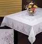 Tablecloth, Vinyl Lace 60 x104 Inches Rectangular, White