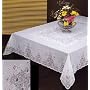 Tablecloth, Vinyl Lace 60 x104 Inches Rectangular, White