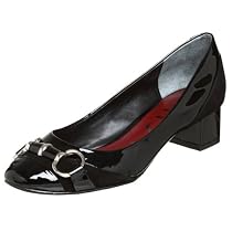 Unisa Women's Martina Low Heel Ornament Pump,Black,7 M