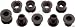 Problem Solvers Black Double Chainring Bolts