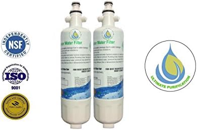 2 Pack - Ultimate Purification Water Filter to Replace Panasonic, LG, LG Premium, Kenmore, Kenmoreclear!, Sears, ADQ36006101, ADQ36006101-S, ADQ36006101S, ADQ36006102, ADQ36006102-S, ADQ36006102S, 46-9690, 09690, 9690, 469690, 4609690000, 048231783705, LT700P, LT-700P, LT700-P, WF700, RWF1052, RWF-1052, FML-3, HDX-FML-3.
