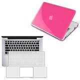 Clear Pink Snap On Case Compatible With 13-Inch Macbook® Pro, W/ Free Clear Keyboard Full Skin