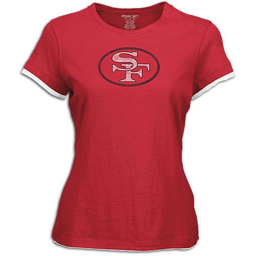 Click here to buy 49ers Reebok Ladies NFL Retro Logo Tissue Tee.