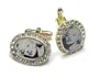 GOLD-Colored Men's Cufflinks. Marilyn Monroe DIAMOND like Cufflinks.