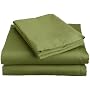 Aqua Elegance 250-Thread Count Cotton Rich Queen Size Waterbed Sheet Set, Sage