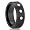 8MM Men's Tungsten Carbide Ring Wedding Band black plated three stone CZ Cubic Zirconia simulated diamonds [Size 8] (Available in Sizes 8 to 15)