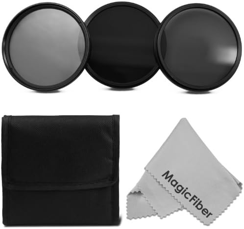 58MM Neutral Density Professional Photography Filter Set (ND2 ND4 ND8) + Premium MagicFiber Microfiber Cleaning Cloth
