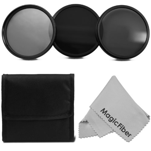 52MM Altura Photo Neutral Density Professional Photography Filter Set (ND2 ND4 ND8) + Premium MagicFiber Microfiber Cleaning Cloth