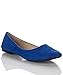ROF Women's Classic Casual Dressy Comfort Soft Slip On Pointed Toe Ballet Flats