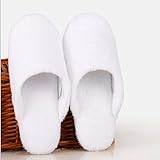 1 Pair Winter Warm Terry Hotel Spa Bath Slippers Fleece 80% Cotton 10 Shoes