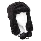 Ladies/Womens All Over Soft Faux Fur Pom Pom Detail Thermal Trapper/Ski Hat