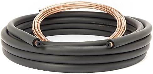 1/4 x 1/2 x 3/8 - 25' Mini Split Line set / Insulated Copper Line set / Flared Lineset / Air Conditioner / Ductless Minisplit Lineset