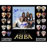 guitar accessories ABBA Framed 20 Guitar Pick Set Platinum guitar accessories