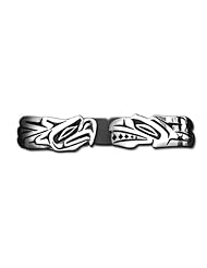 Sterling Silver Feathered Eagle Raven Northwest Coast Native American Bracelet. Made in USA.