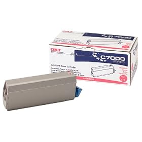 Magenta Toner Cartridgec7200 c7200n c7400dxn by Oki Data
