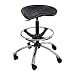 Sit-Star Stool with Foot-ring and Casters - Black