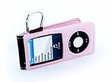 i-nique 'Series Alpha' Slim leather case (Apple ipod Nano 4th Gen) (8GB/16GB) - Black/Pink
