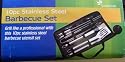 10 Piece Stainless Steel Barbecue Set In Bag/ Tools