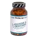 TwinLab L-Arginine and L-Ornithine Capsules, 100-Count Bottles (Pack of 2)