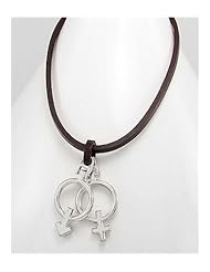 Leather Necklace In White Base