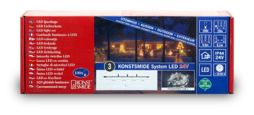 Konstsmide 4610-103 "LED Hightech System" Erweiterung: LED Lichterkette (100 warm wei&szlig;e Dioden, 6W, transparent)