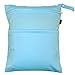 Damero Cute Travel Baby Wet and Dry Cloth Diaper Organizer Bag (Medium, Light Blue)