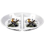 Portmeirion Birds of Britain Earthenware 14-Inch Oval Divided Dish