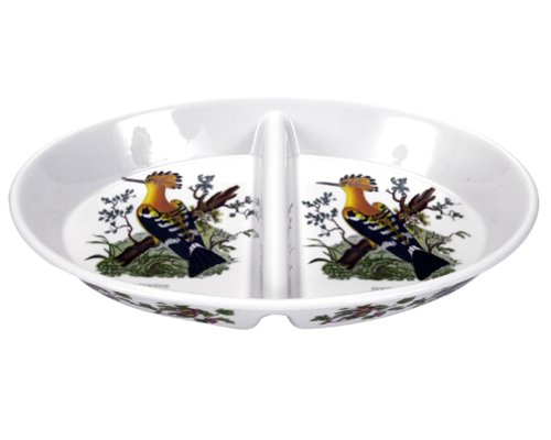 Portmeirion Birds of Britain Earthenware 14-Inch Oval Divided Dish