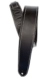 Planet Waves Deluxe Leather Padded Guitar Strap with Contrast Stitch, Black
