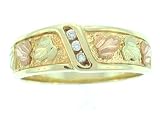 Gorgeous! Yellow-gold Black Hills Gold Diamond Women's Men's Wedding-Bands