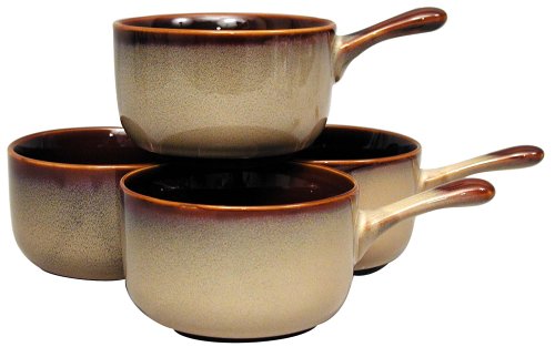 Sango Nova Brown Onion Soup Bowls, Set of 4