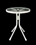Outdoor Living : 40' Salem Harbor Glass Top White Resin Wicker Pub Table #KLY10309W-GD