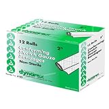 Dynarex Stretch Gauze Bandage Roll, Non-Sterile, 2", Box/12