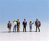 HO 'Passers-by' figures,set of 6 painted