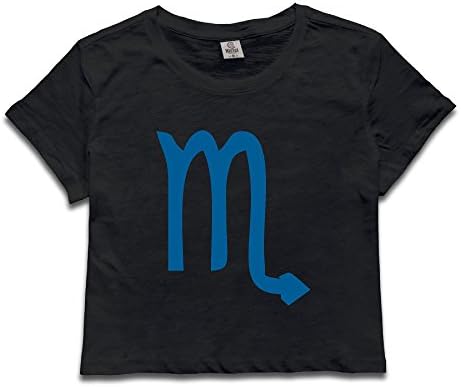 Women's Scorpio Logo Zodiac Symbol Short Sleeve Novelty Crop Top