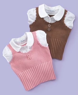 Greendog Baby Girl 2-in-1 Sweater Vest