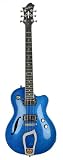 Hagstrom Deluxe-F Electric Guitar (Blue Sparkle Top)