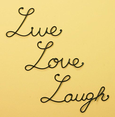 Clearance Deal ~ Zoohu Live Laugh Love Set of 3 Wall Mount Metal Wall Art / Wall Decor / Wall Word / Wall Sculpture