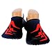 Cevinee Slip-on Water Shoes, Anti-Slip Athletic Aqua Socks, for Outdoor Pool Beach Swim Exercise Workout - Black Fire XXL