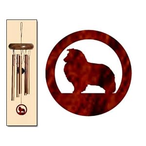 Shetland Sheepdog Wind Chimes X-SMALL Bronze