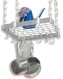 Professional Square Ceiling Pot Rack - Stainless Steel